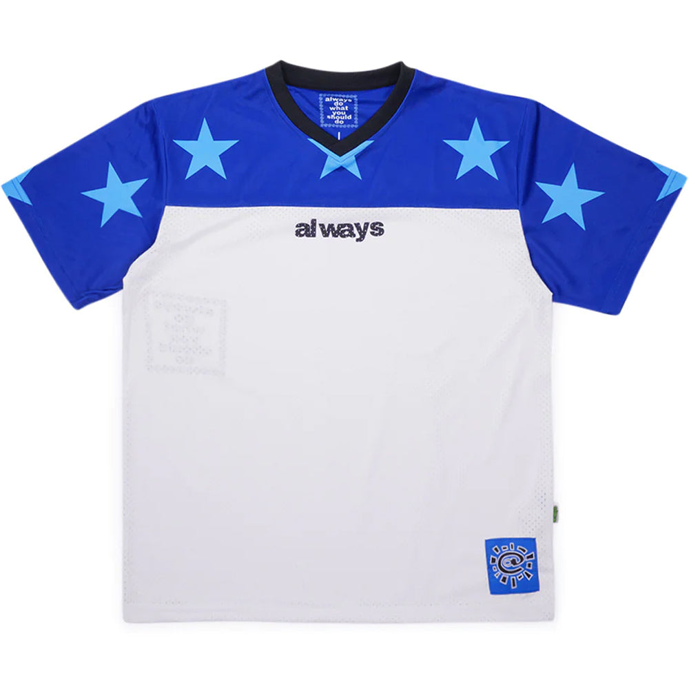 Always Do What You Should Do Micro Mesh Star Football Jersey Blue/Navy