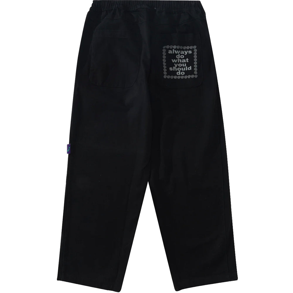 Always Do What You Should Do Relaxed No Cuff Joggers Black