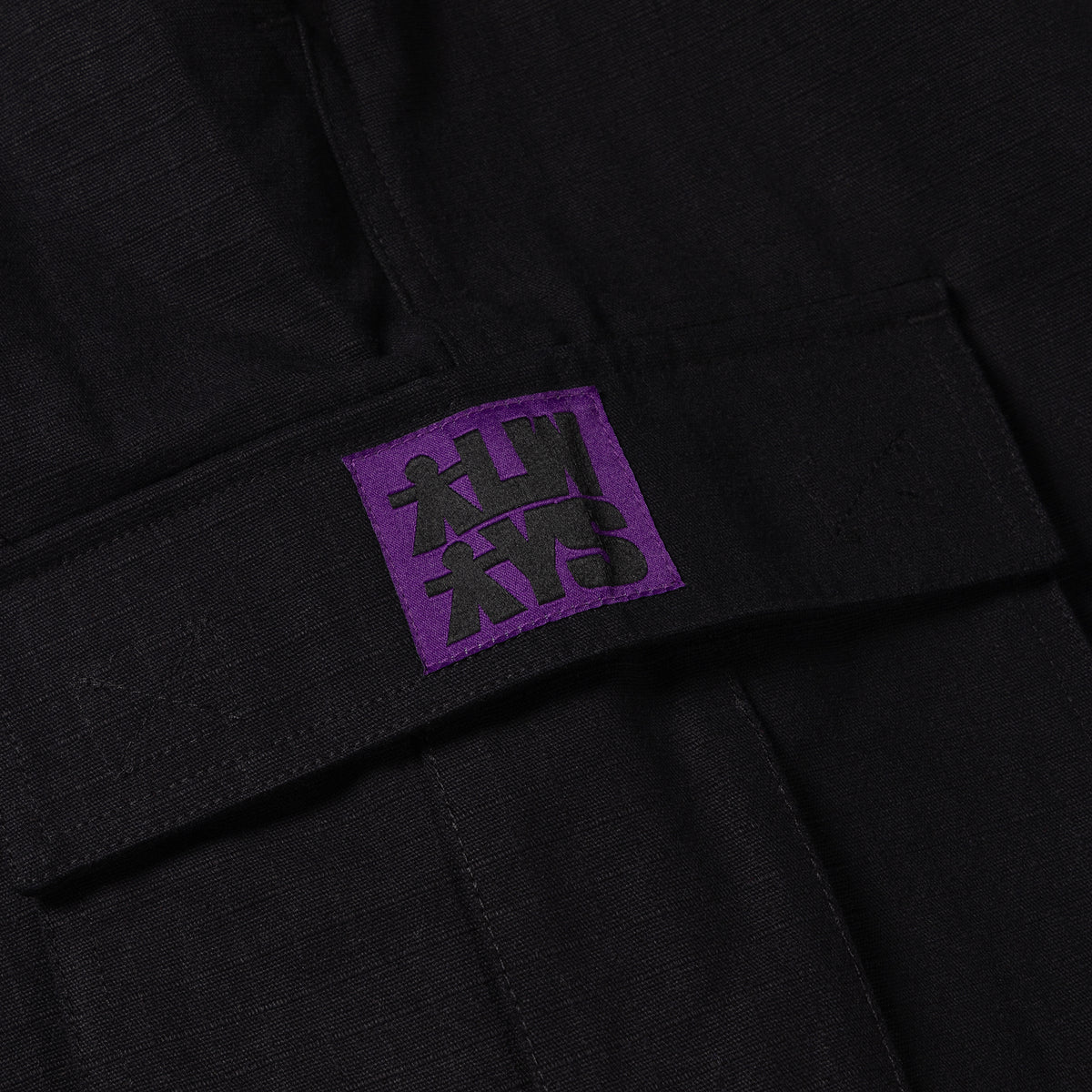Always Do What You Should Do Rip Stop Cargo Shorts Black