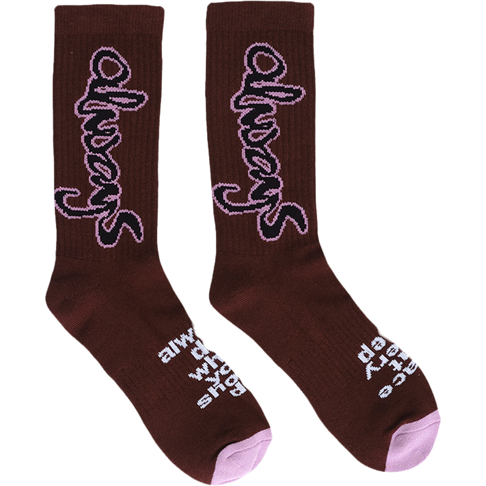 Always Do What You Should Do Snapper Rock Socks Brown