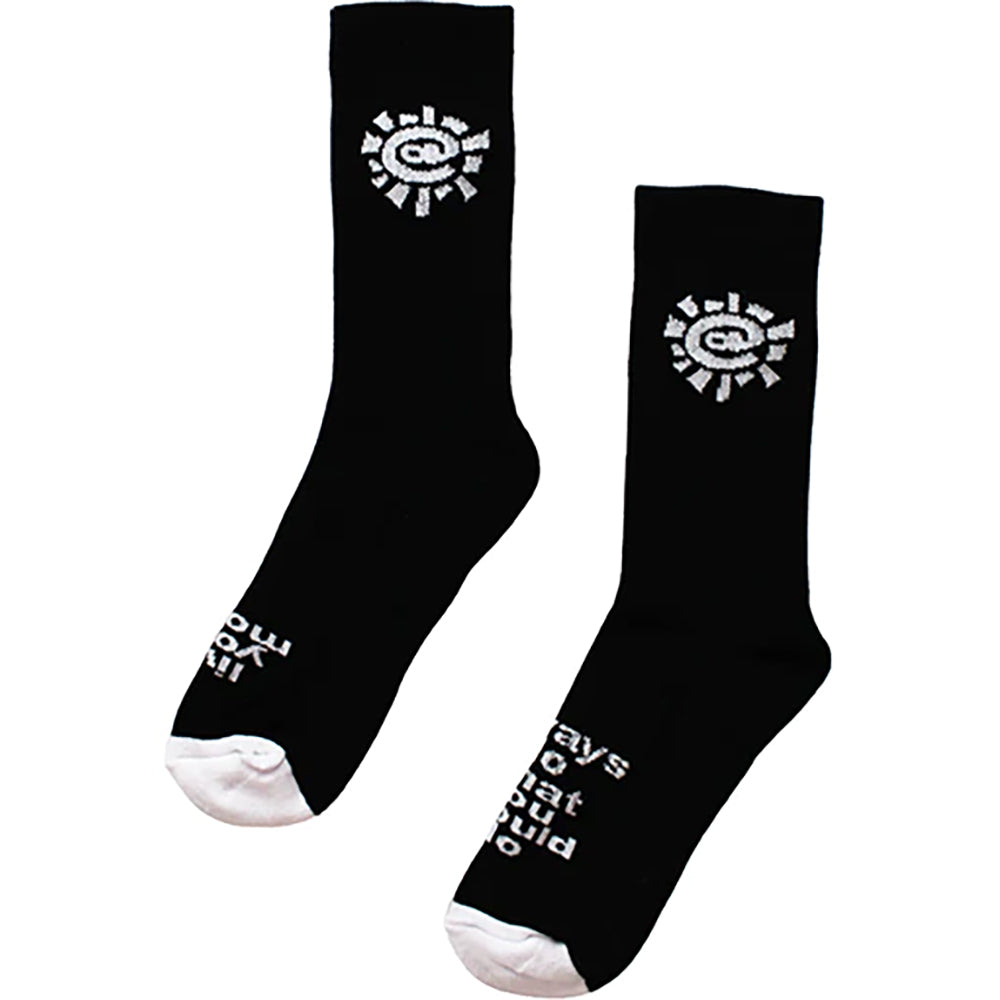 Always Do What You Should Do Solid @sun Socks Black