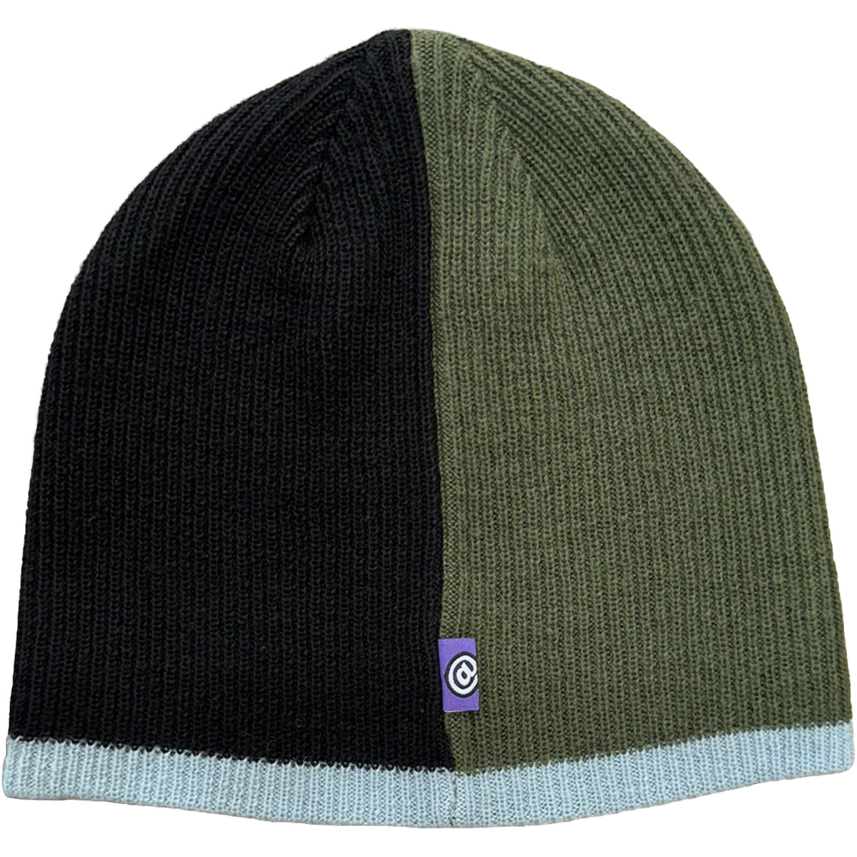 Always Do What You Should Do Stripe Beanie Khaki/Blue/Black