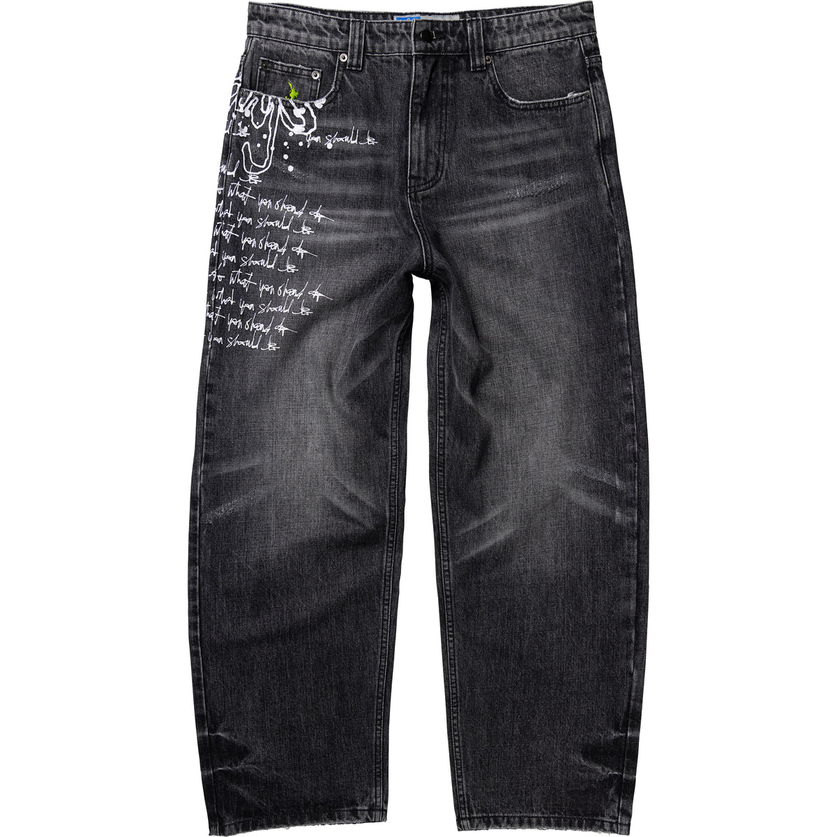 Always Do What You Should Do Waza Jeans Washed Light Black