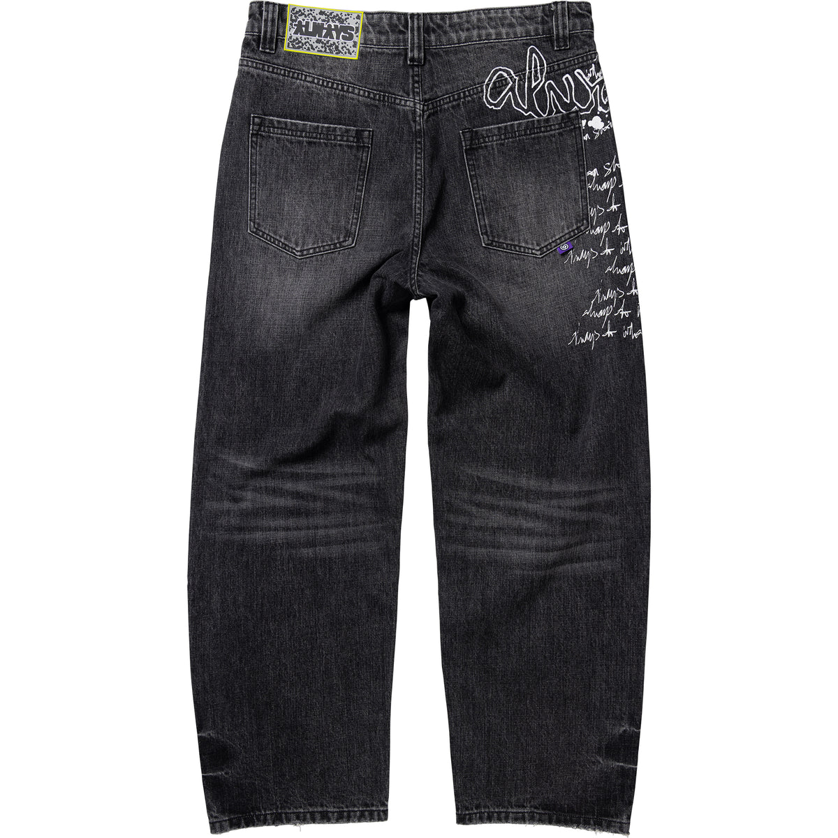 Always Do What You Should Do Waza Jeans Washed Light Black