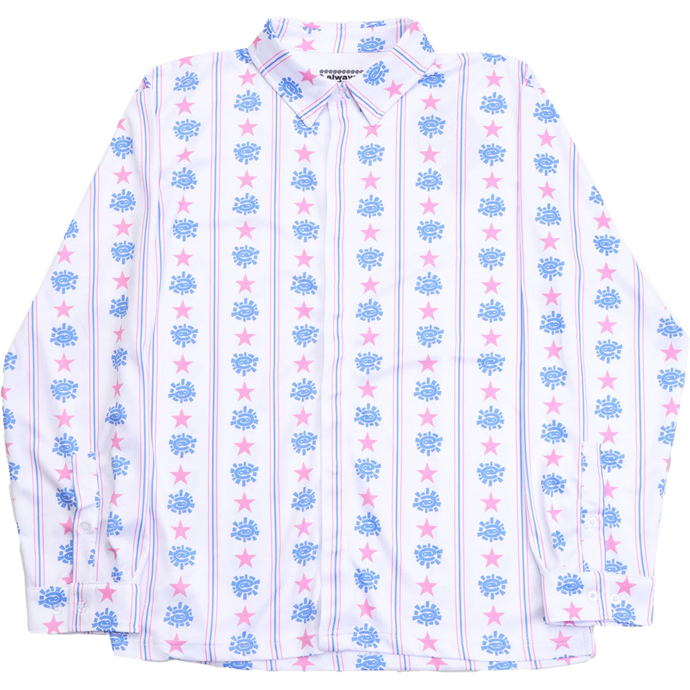 Always Do What You Should Do Hectic Hidden Placket Shirt Stars & @shirt