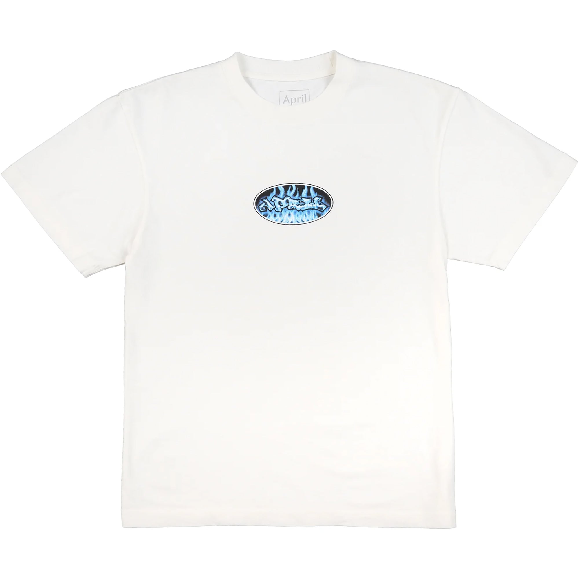April Clear Flames Tee White