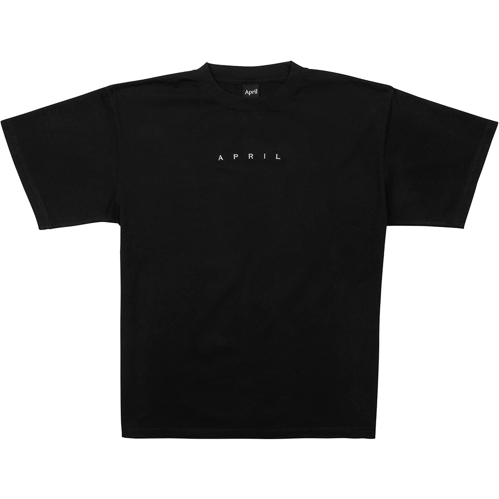 April EMB Tee Black
