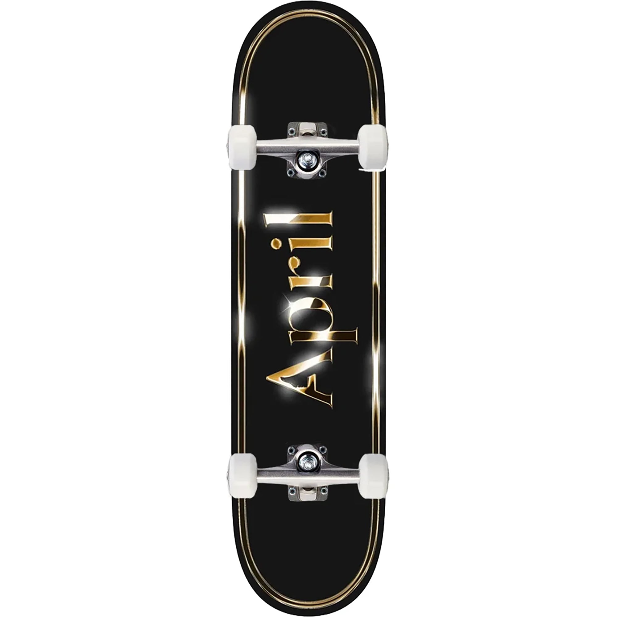 April OG Logo Gold/Black Complete Skateboard 8.25"