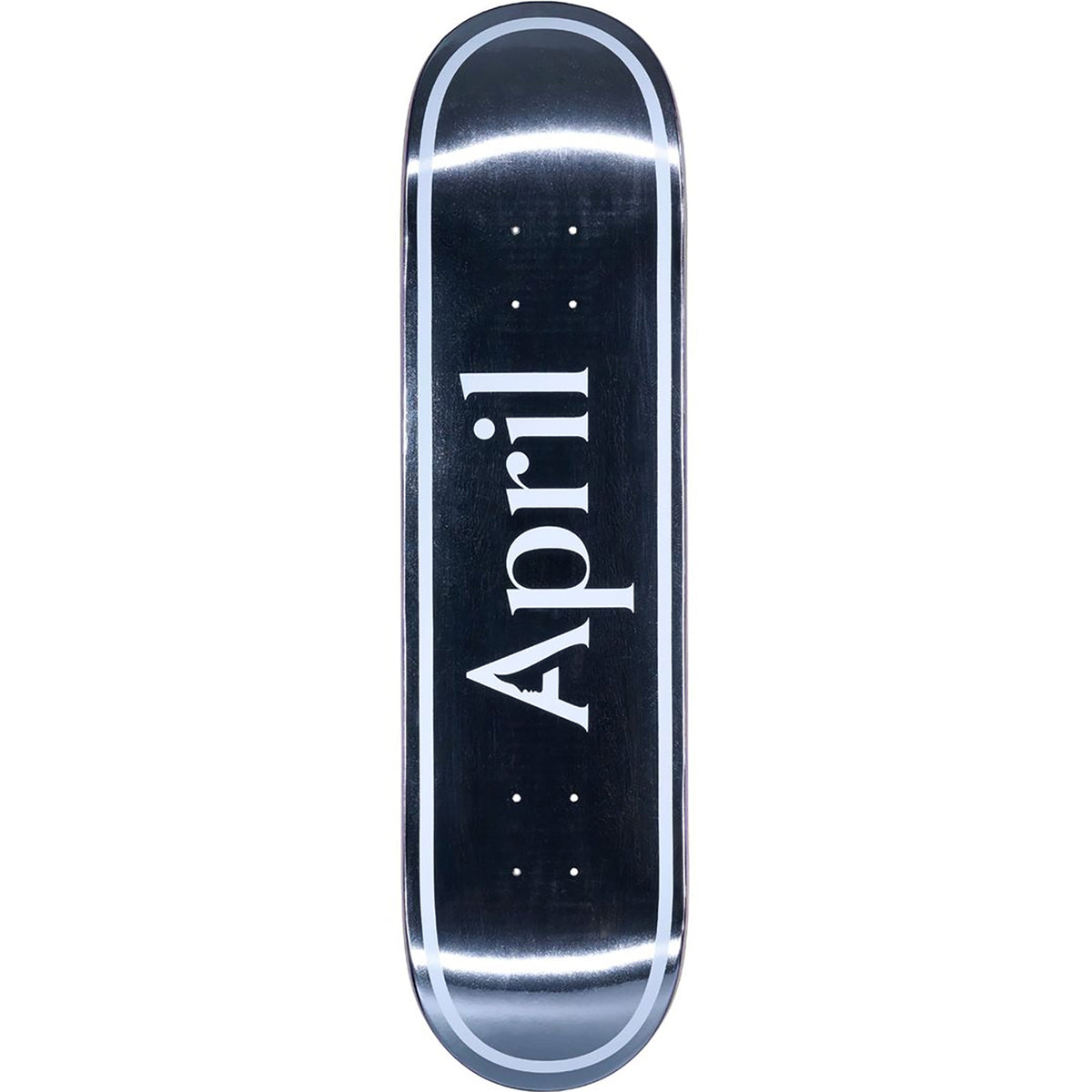 April OG Logo Silver Foil Skateboard Deck 8.125"