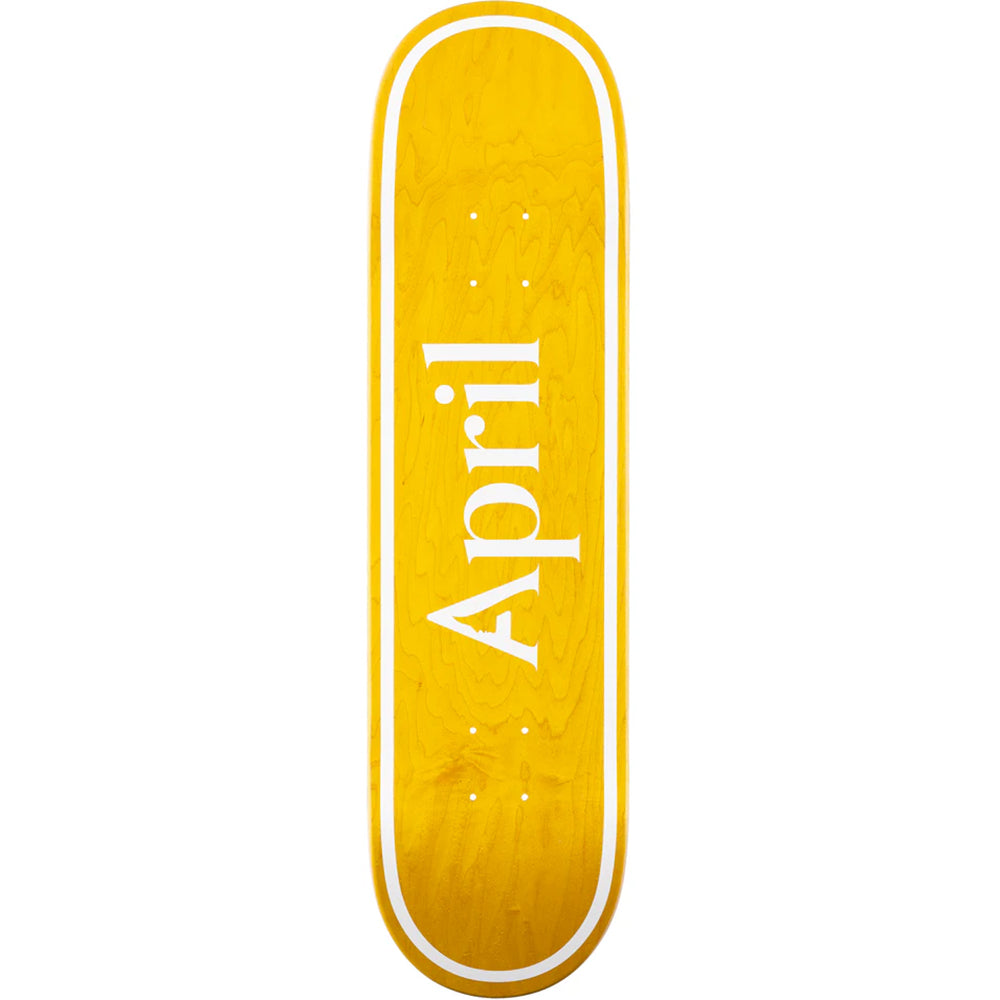 April OG Logo Yellow Skateboard Deck 8.125"