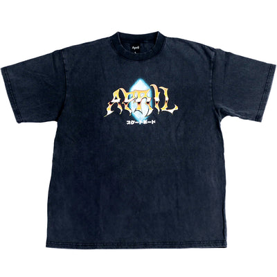 April Skateboarding Tee Washed Black