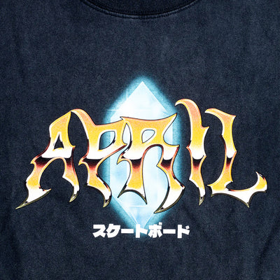 April Skateboarding Tee Washed Black