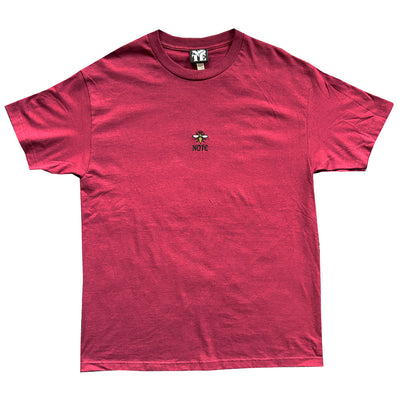 NOTE Emblem T Shirt Burgundy