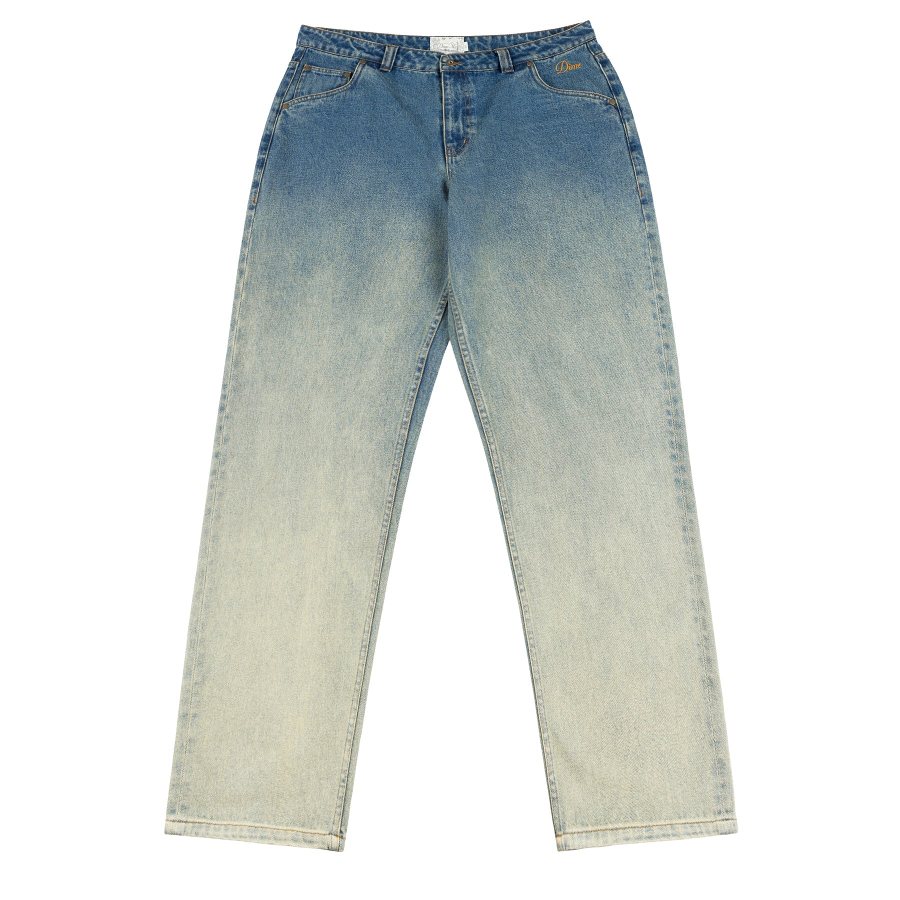Dime MTL Straight Denim Pants Dipped Sandblasted Indigo