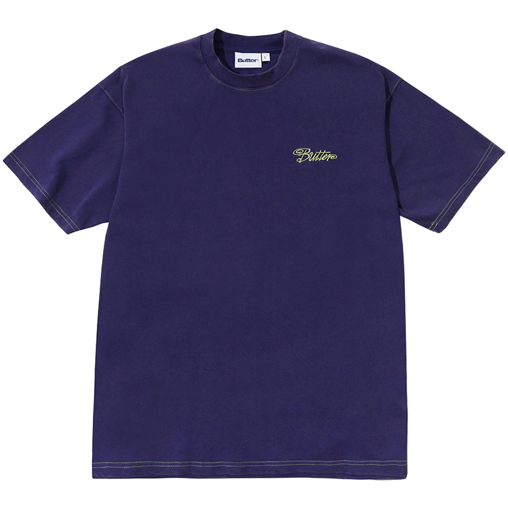 Butter Goods Jive Contrast Tee Washed Navy