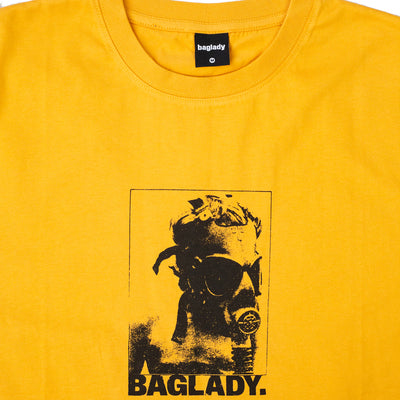 Baglady Gas Mask T Shirt Marigold Orange