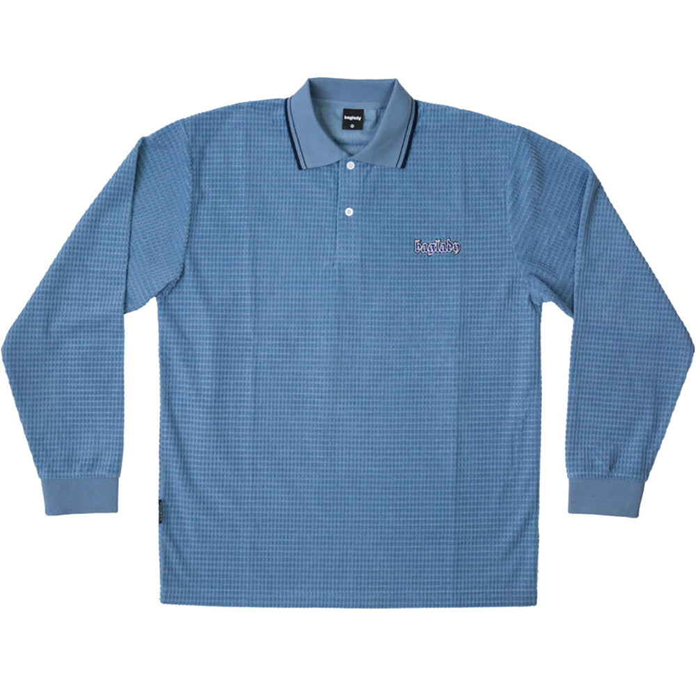 Baglady Thick Corduroy Polo Shirt Blue