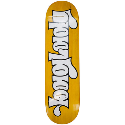 Baglady Yellow Throw Up Logo Deck 8.25"