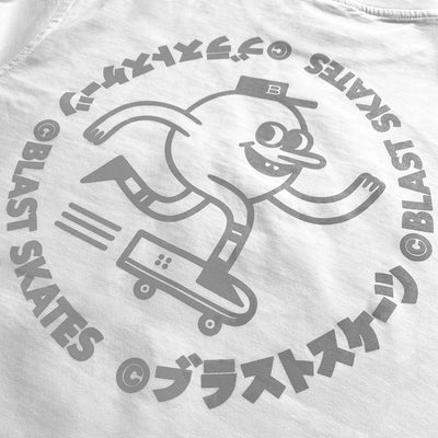 Blast Skates Golden Label Pocket Tee White