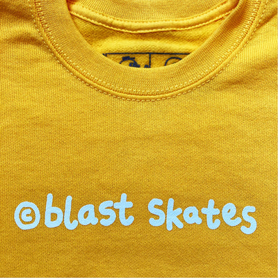 Blast Skates Kids Crew Neck Sweatshirt Yellow
