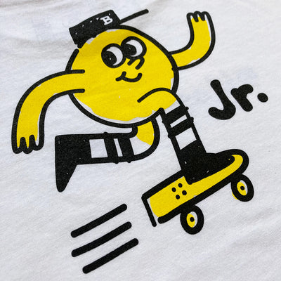 Blast Skates Kids Mascot Logo T shirt White