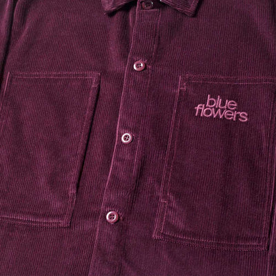Blue Flowers Guernica Overshirt Burgundy