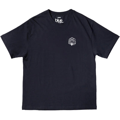 Blue Flowers Pollinator T Shirt Black