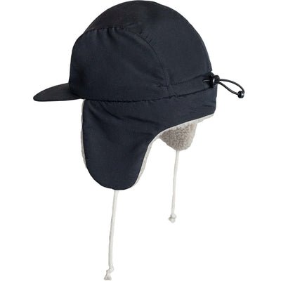 Blue Flowers Witness Ear Flap Hat Black