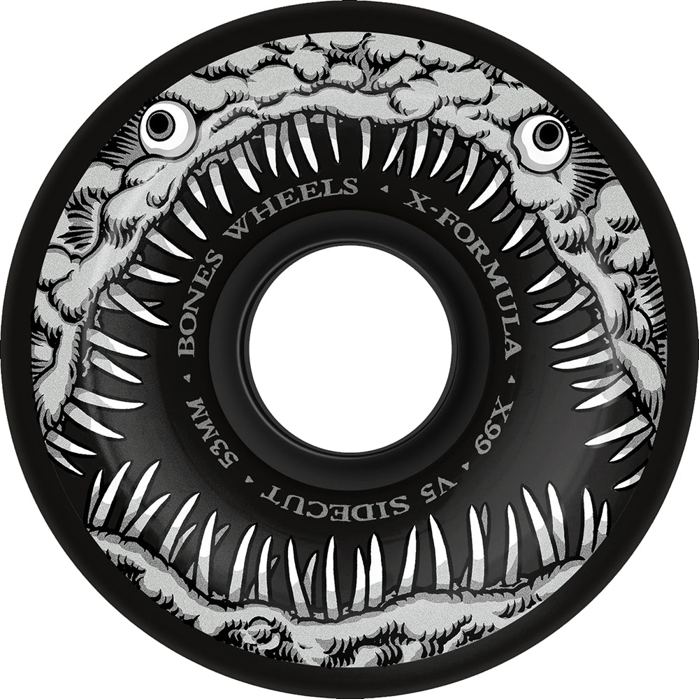 Bones X-Formula Dark Waters V5 Sidecut 99A Skateboard Wheels 53mm