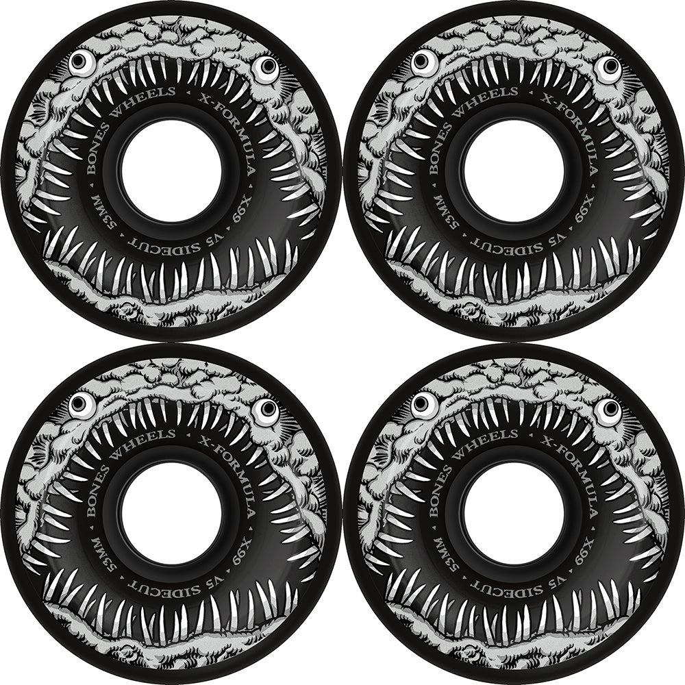 Bones X-Formula Dark Waters V5 Sidecut 99A Skateboard Wheels 53mm
