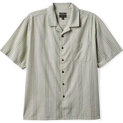 Brixton Bunker R Cool Weight Short Sleeve Woven Mineral Grey