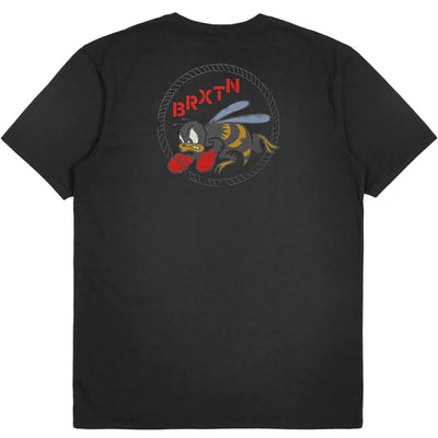 Brixton Rumble Bee Tee Black Garment Dye