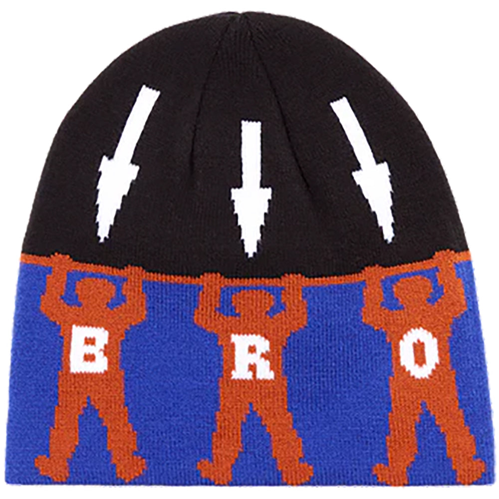 Bronze 56K Arrow Skully Beanie Blue