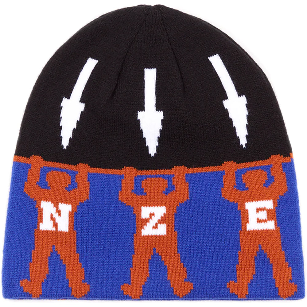 Bronze 56K Arrow Skully Beanie Blue