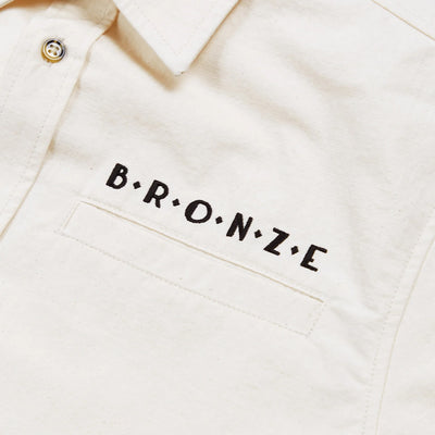 Bronze 56K Ripstop Button Up Shirt Ivory