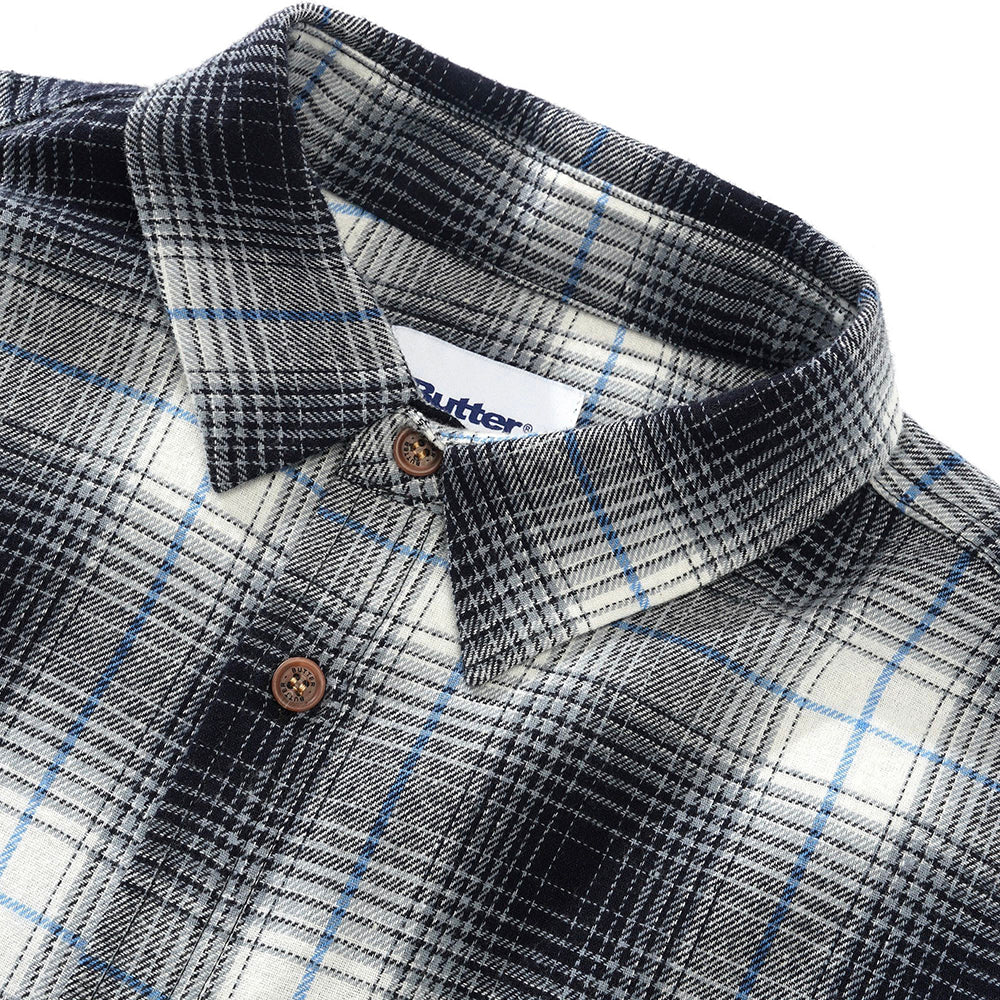 Butter Goods Appliance Plaid Shirt Navy/White