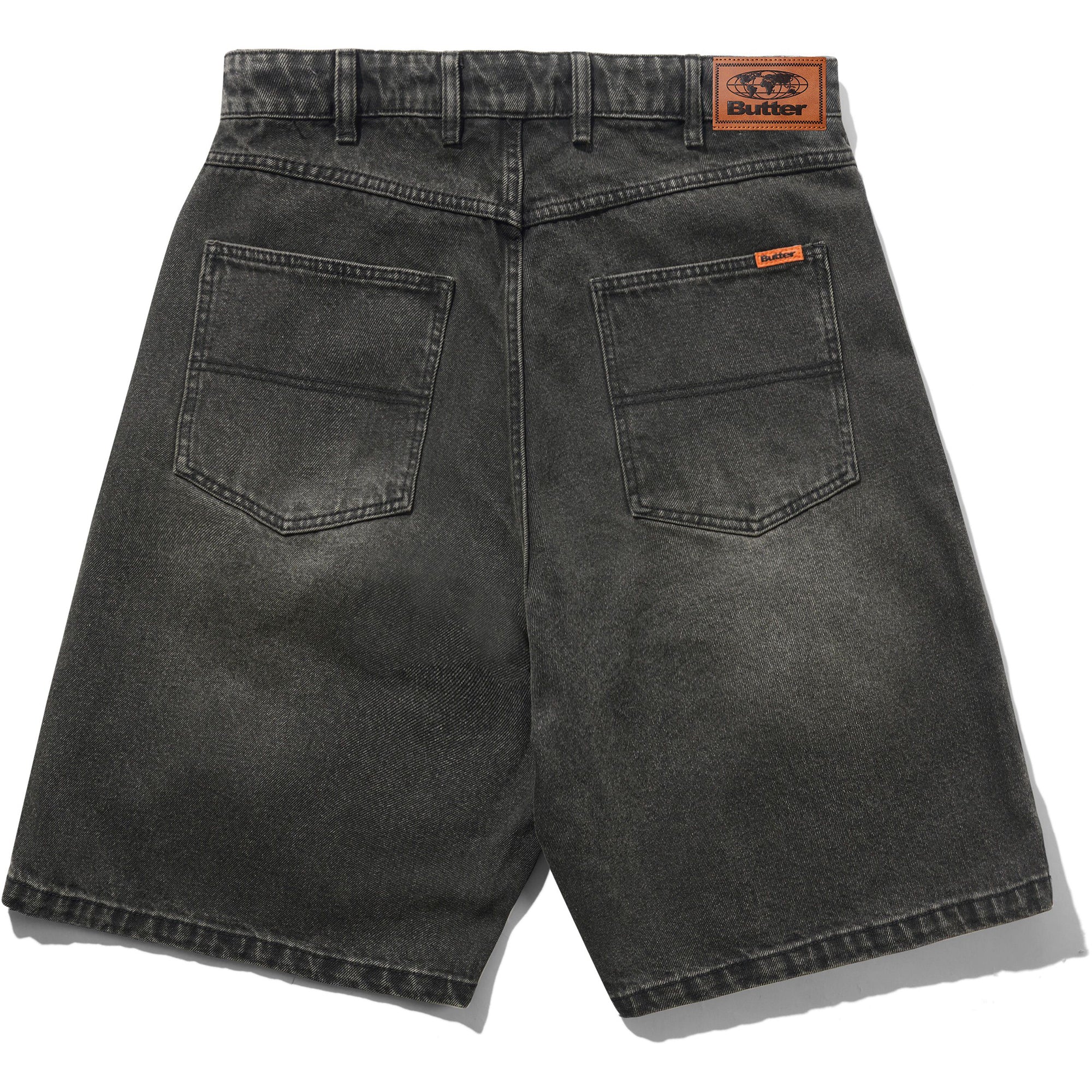 Butter Goods Baggy Denim Shorts Faded Black