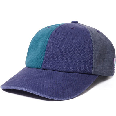 Butter Goods Canvas Patchwork 6 Panel Cap Washed Navy
