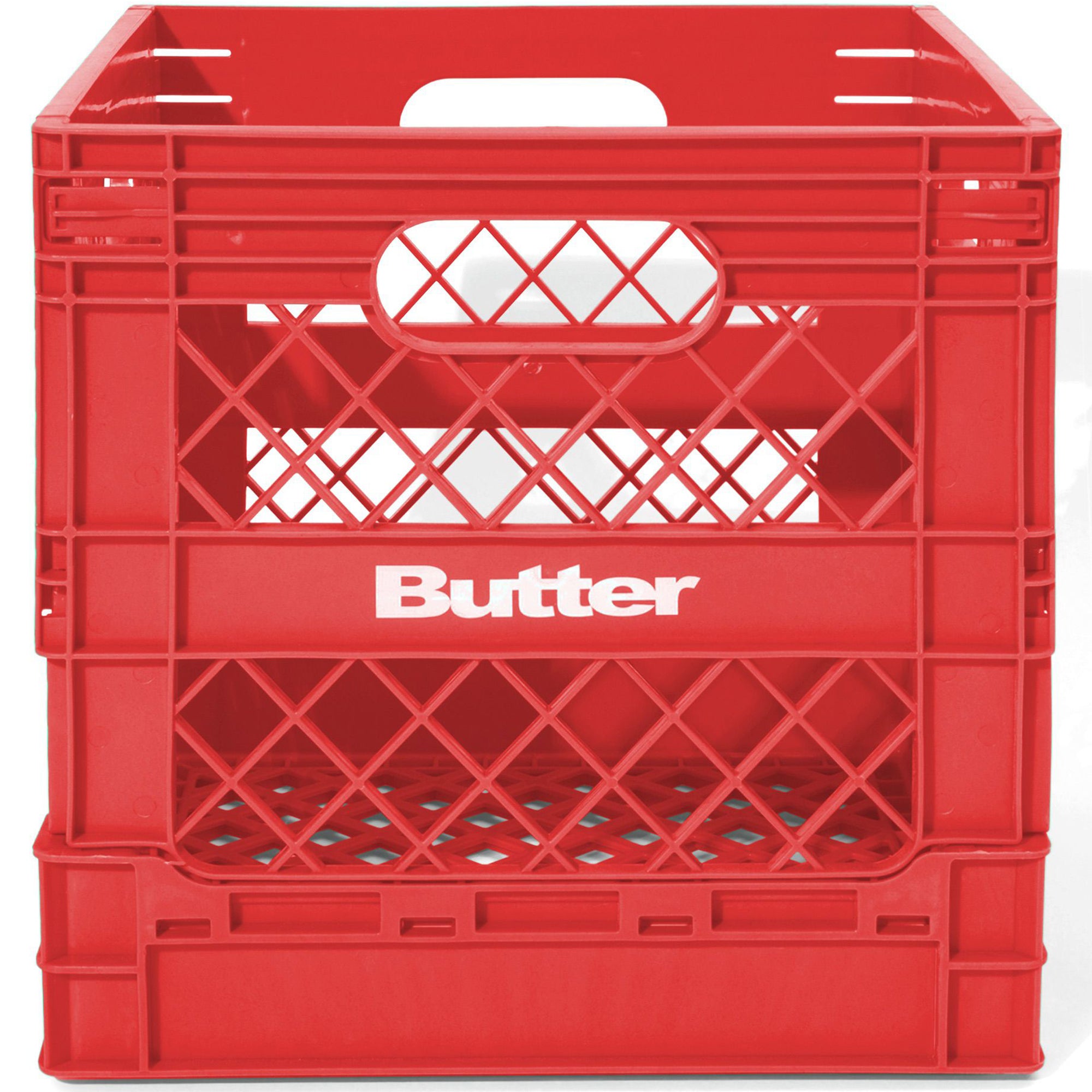 Butter Goods Collapsable Record Crate Red
