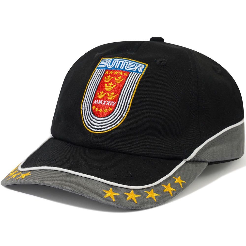 Butter Goods Crown 6 Panel Cap Black/Carbon