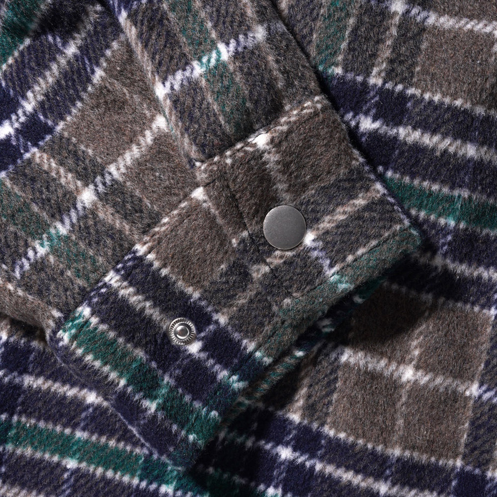 Butter Goods Grove Plaid Overshirt Grey/Navy/Forest