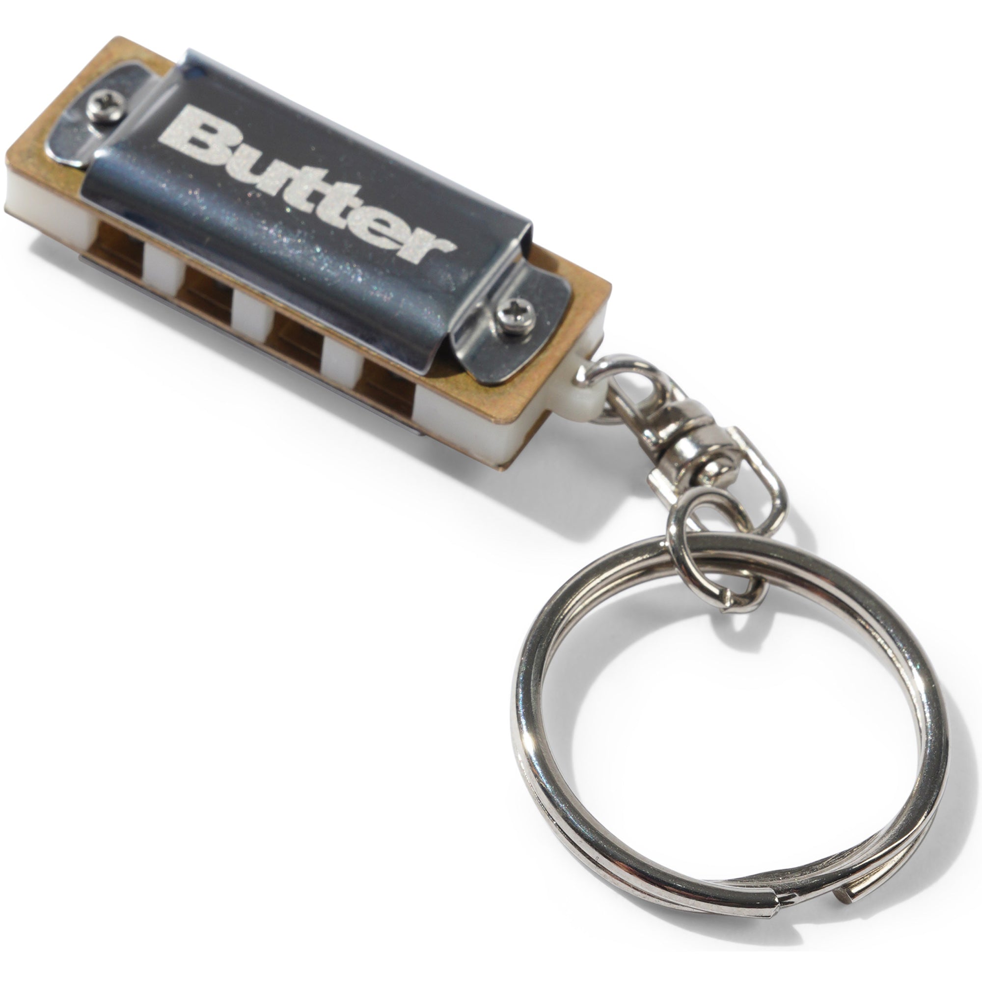 Butter Goods Harmonica Key Chain Silver