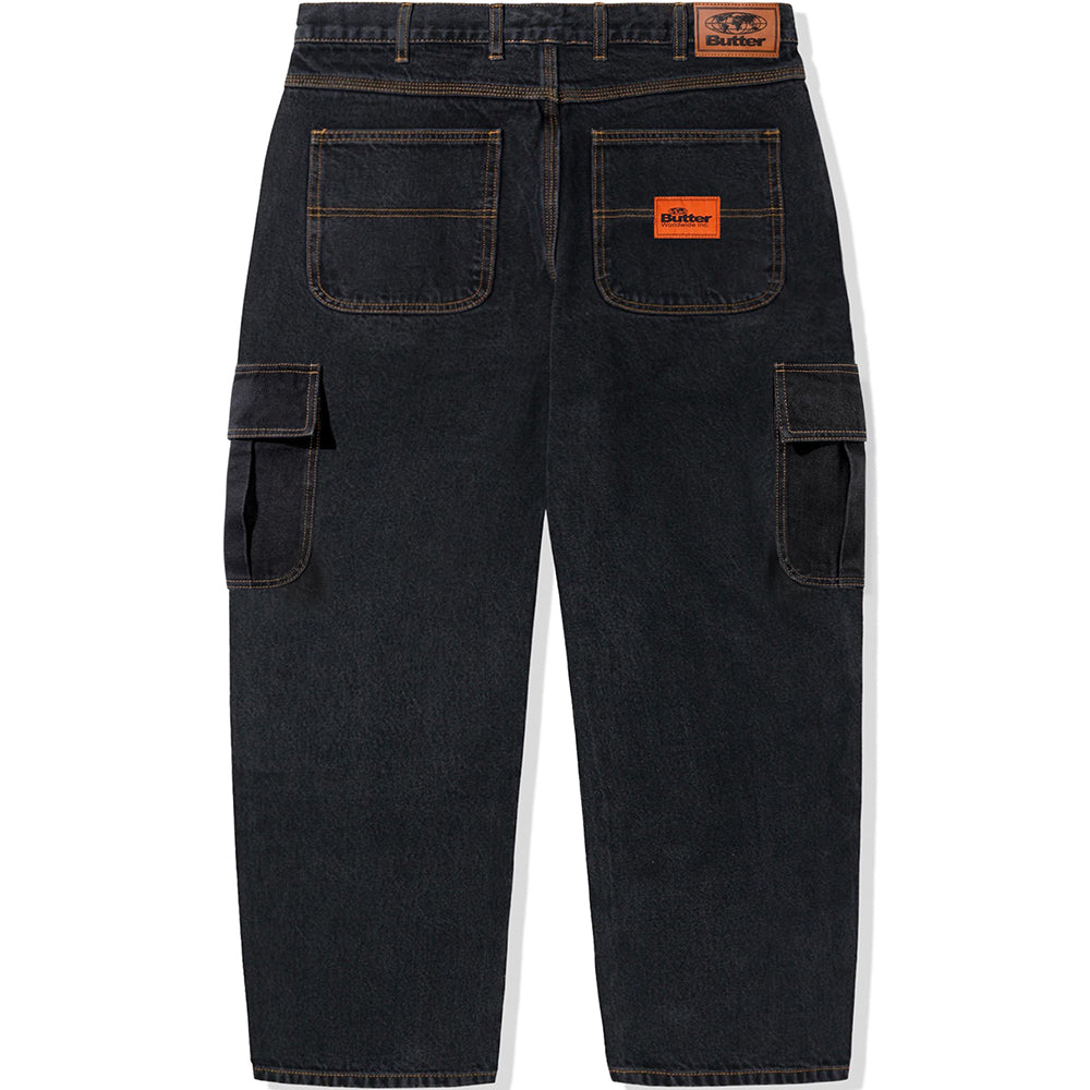 Butter Goods Philly Santosuosso Cargo Denim Jeans Washed Black