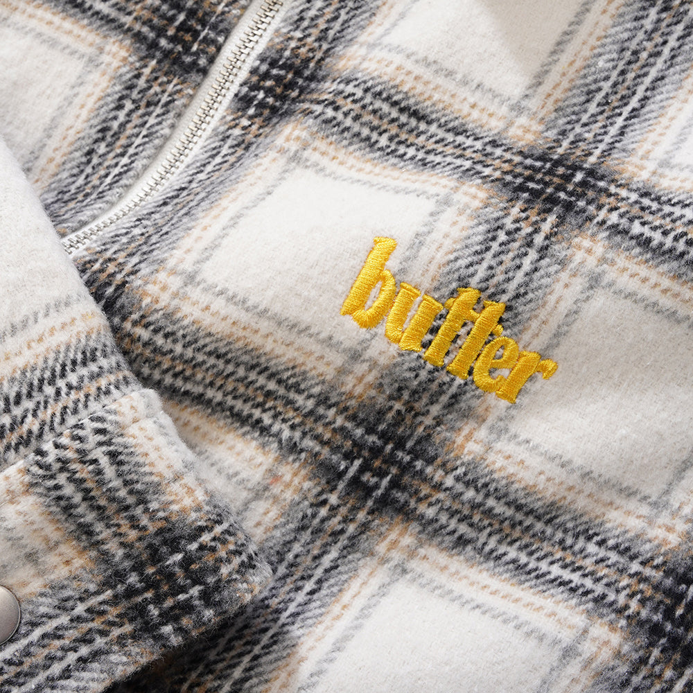 Butter Goods Plaid Flannel Insulated Overshirt White