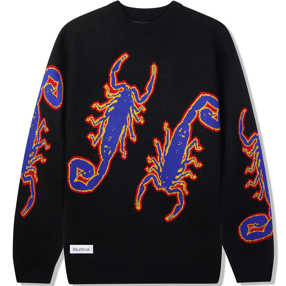Butter Goods Scorpion Knitted Sweater Black