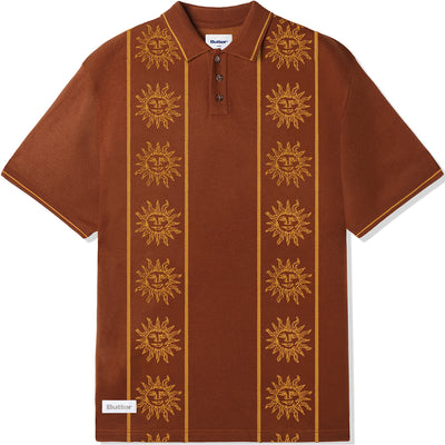 Butter Goods Solar Knit Short Sleeve Shirt Brown