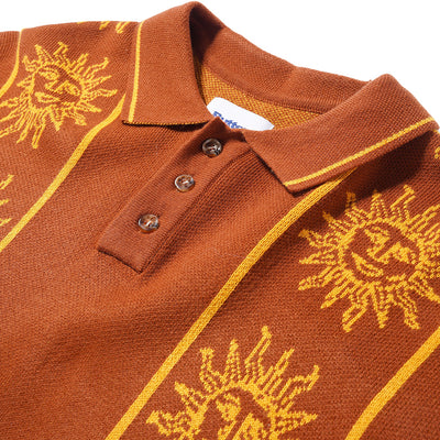 Butter Goods Solar Knit Short Sleeve Shirt Brown