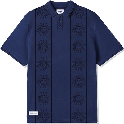 Butter Goods Solar Knit Short Sleeve Shirt Harbour Blue