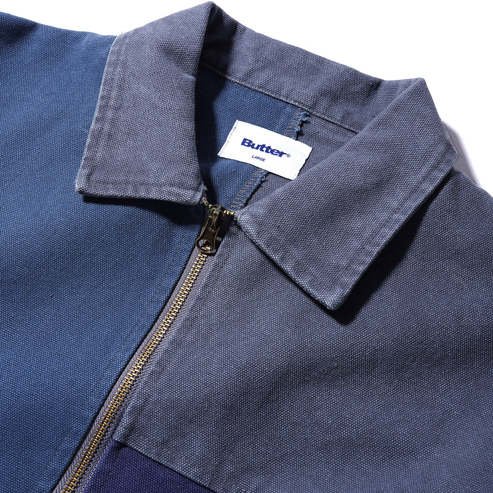 Butter Goods Washed Canvas Patchwork Jacket Washed Navy