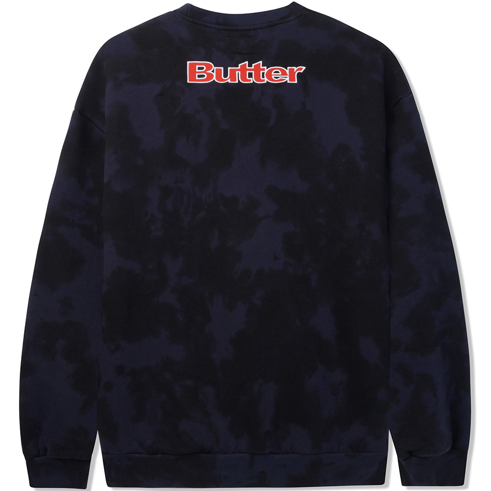 Butter Goods x Fantasia Crewneck Sweatshirt Navy Tie Dye